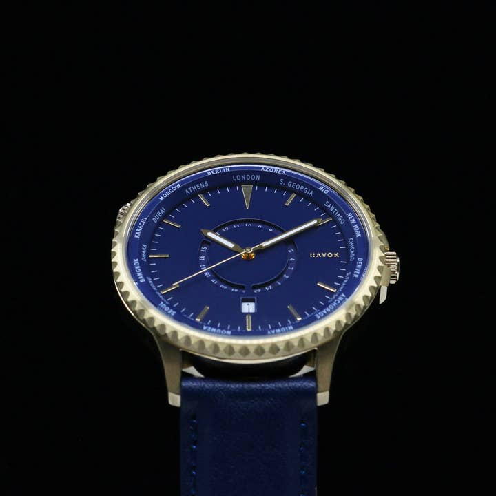 Elliot Havok - Wholesale Wrist Watch - Men's - World Traveller | 24 Time Zones On a World Timer2