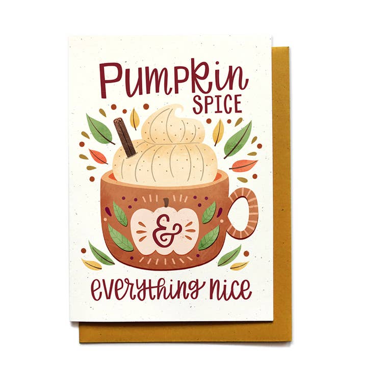 Autumn Card - Pumpkin Spice for wholesale by Hennel Paper Co.