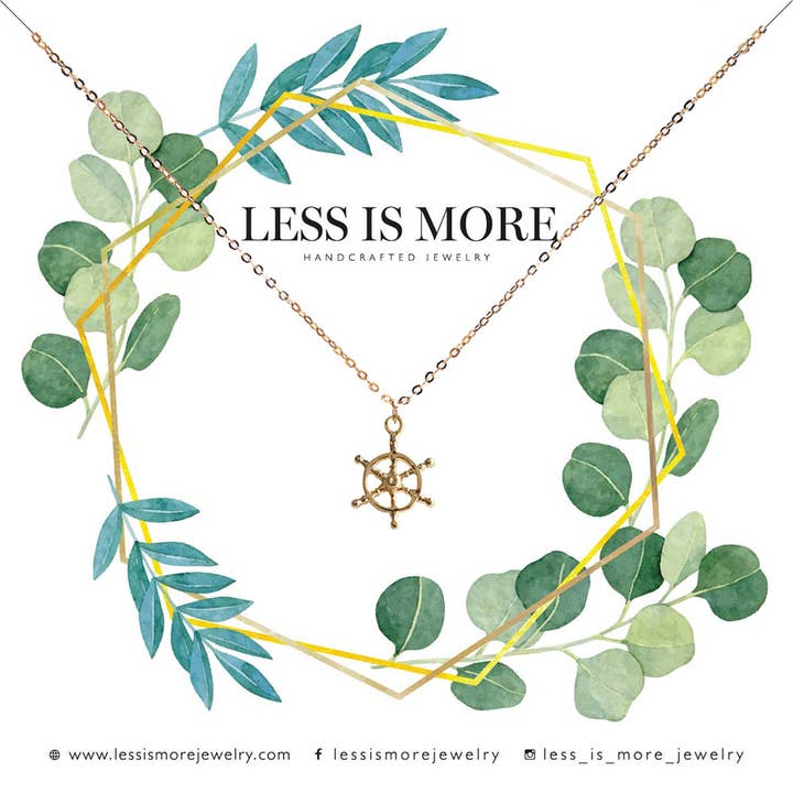 Guld skibets hjul halskæde for engroshandel hos Less is More