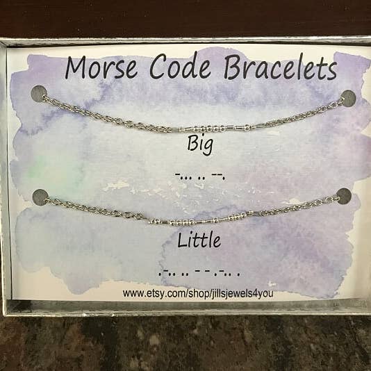 Big Little Morse Kode Armbånd for engroshandel hos Jill's Jewels