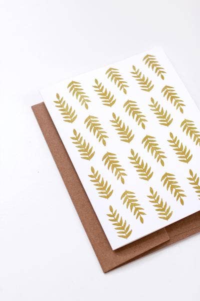 Rare Bird Co. + Pauline Stanley Studio - Wholesale Everyday Greeting Card - Fern Pattern Card1