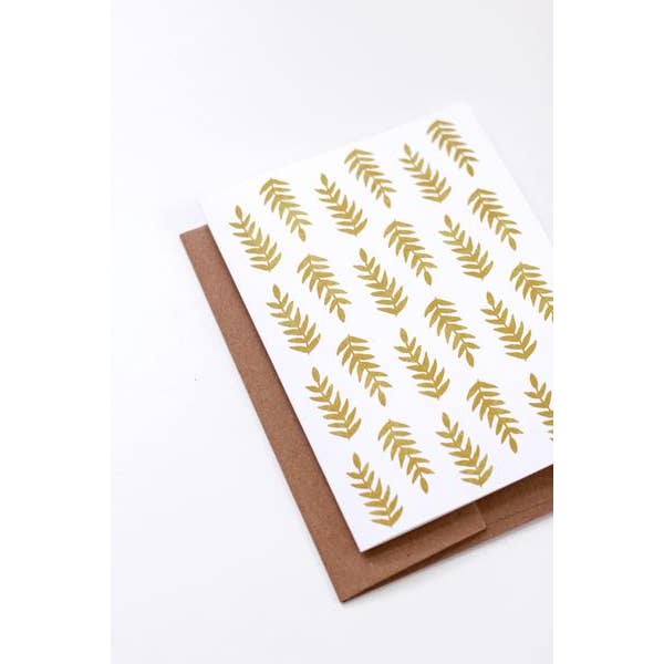Rare Bird Co. + Pauline Stanley Studio - Wholesale Everyday Greeting Card - Fern Pattern Card1