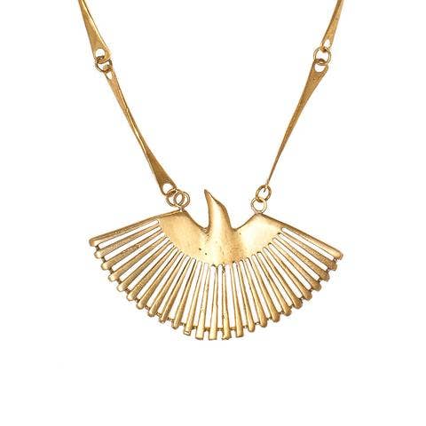 Phoenix Fan Necklace for wholesale by Alkemie Jewelry
