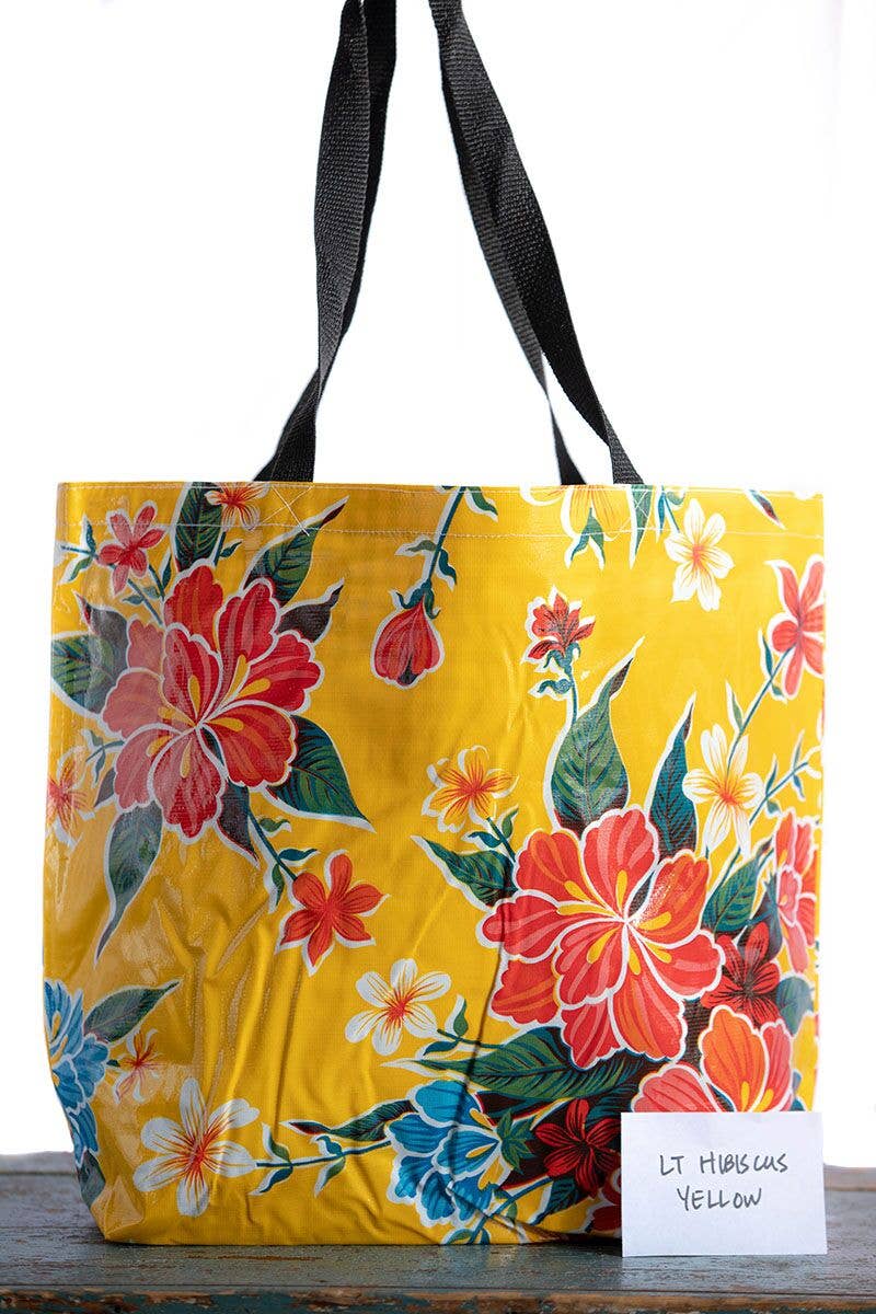 Oilcloth International - Wholesale Tote Bag - Women's - Yellow Hibiscus Large Tote1