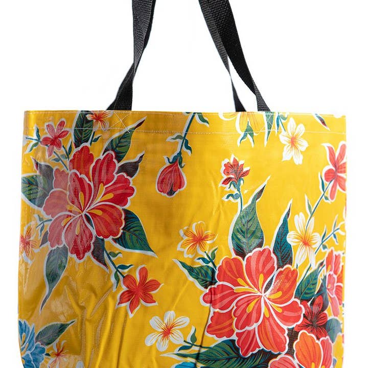 Oilcloth International - Wholesale Tote Bag - Women's - Yellow Hibiscus Large Tote1
