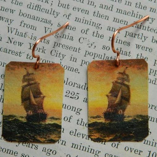 Piraten-Ohrringe für den Großhandel von Sarah Wood Studio