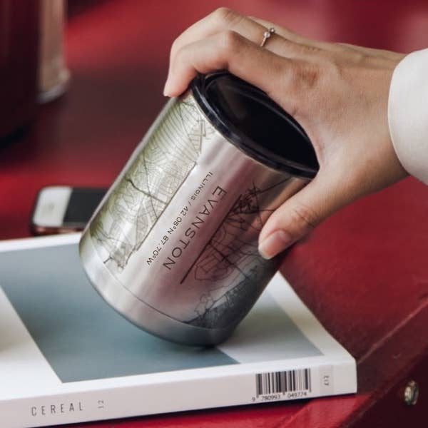Evanston IL Map Insulated Cup for wholesale by JACE.design