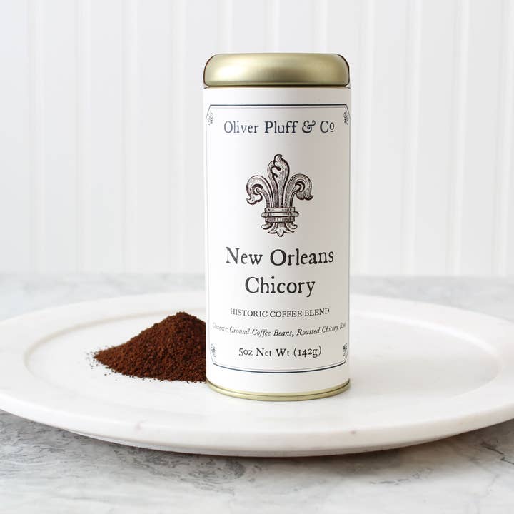 Oliver Pluff & Company - Wholesale Ground Coffee - New Orleans Chicory Blend Coffee Tin