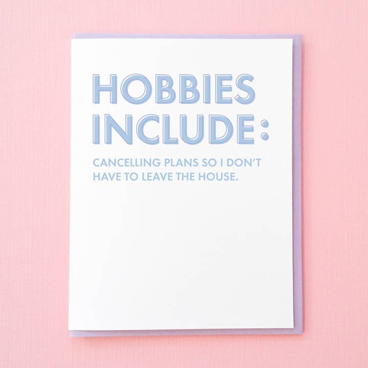 Cancelling Plans - Funny Greeting Card. Everyday Card for wholesale by Tick Tock Press