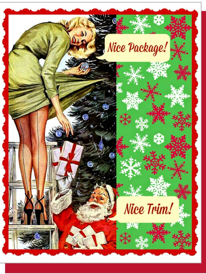 Nice Package! Christmas Greeting Card for wholesale by Ümlaut Brooklyn