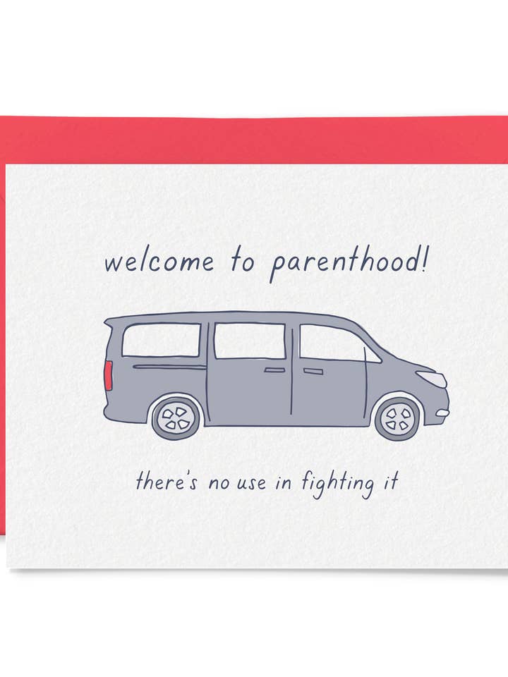Parenthood Minivan Card for wholesale by Tiny Hooray