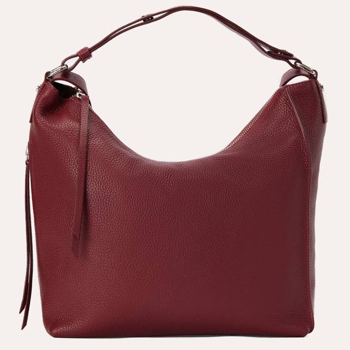 Burgundy Versatile Shoulder Bag for wholesale by Kiko Leather