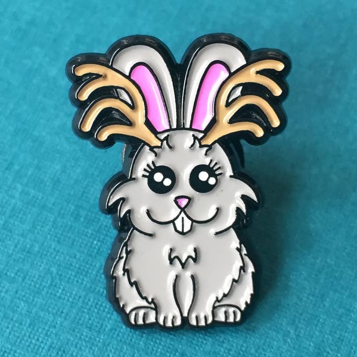 Jackalope Soft Enamel Pin 1" for wholesale by Spot Colors