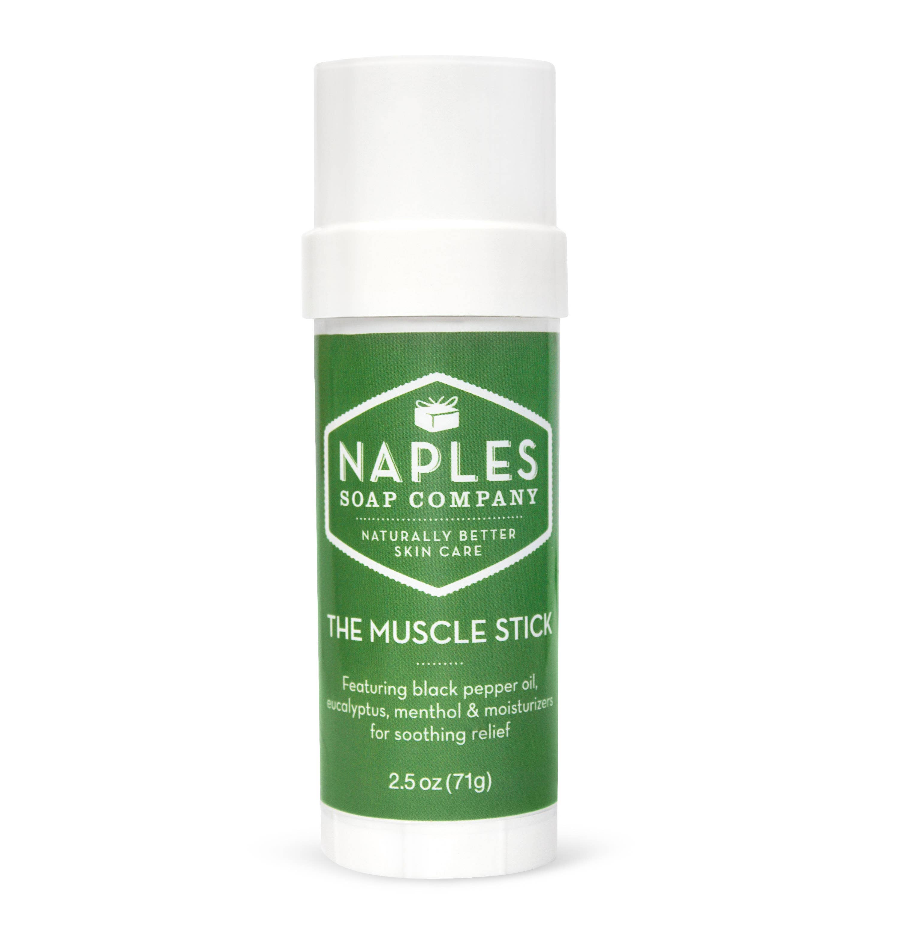 Naples Soap Company | Clean Beauty, Natural Bath & Body - Wholesale Pain Relief Spray/Cream - The Muscle Stick0