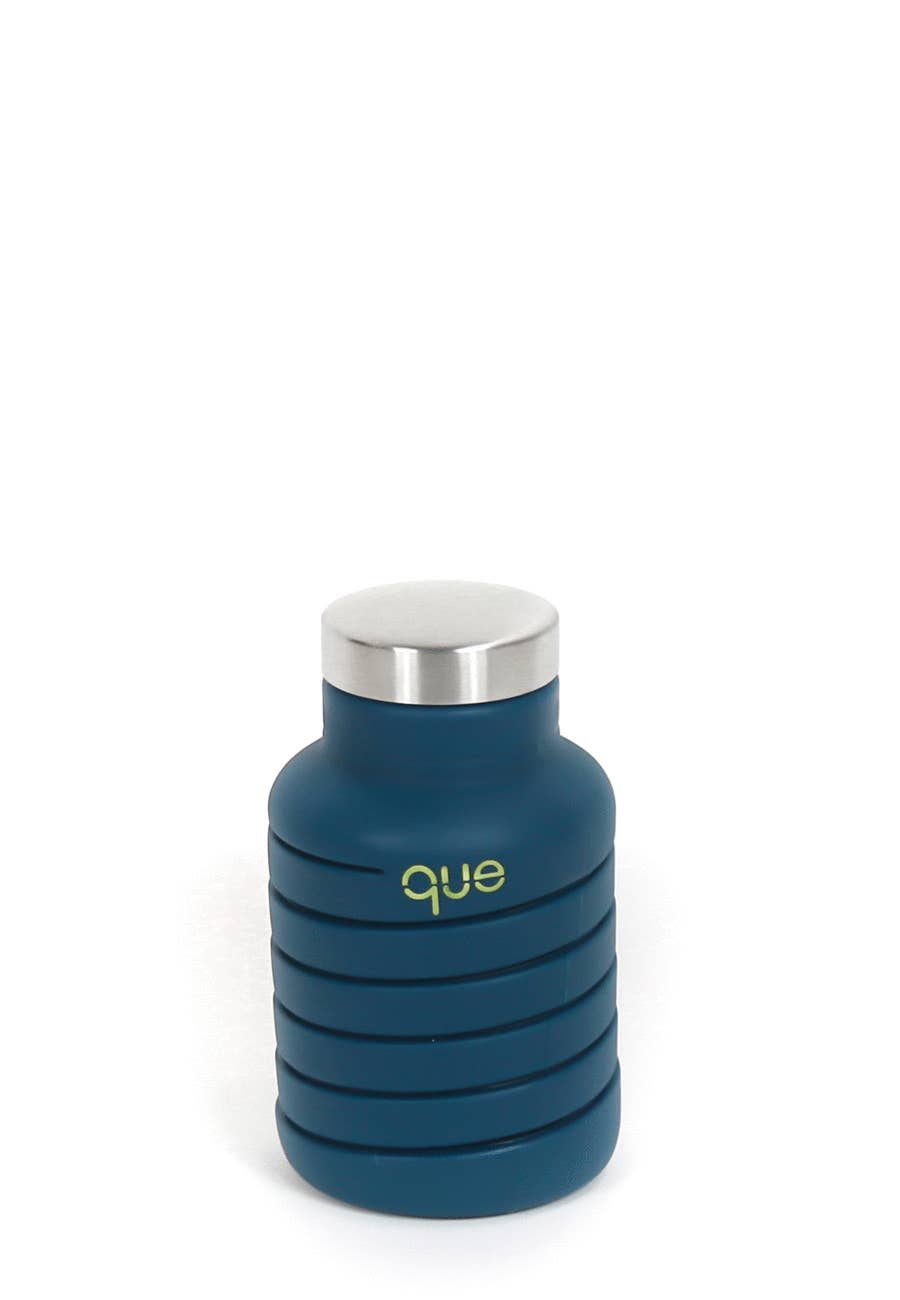 Que Factory – wholesale Water bottle – 20oz Collapsible Water Bottle - Midnight Blue