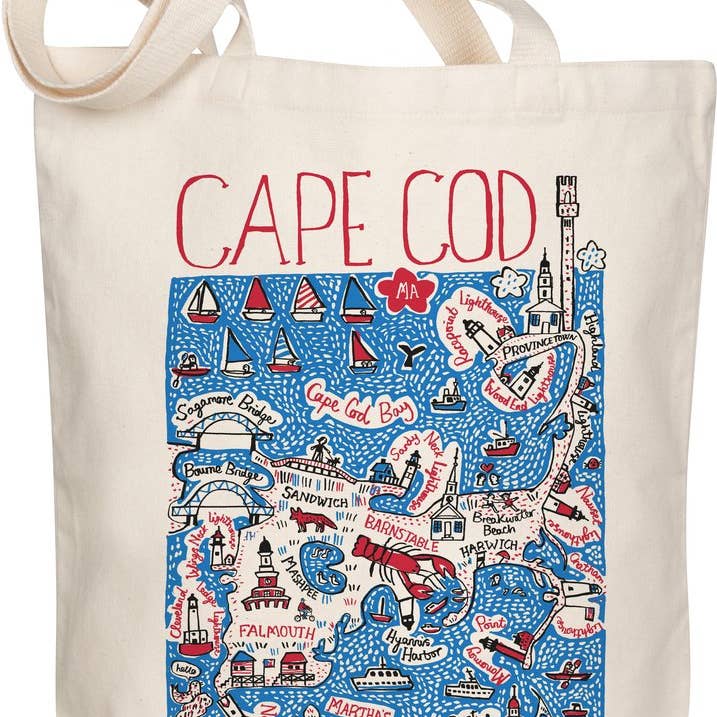 Cape Cod Boutique Map Art Fourre-tout pour la vente par Morado Designs