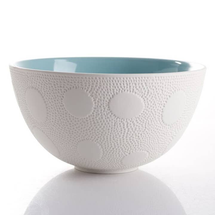 White Aqua Green Orange Nesting textured bowls - set of 3 for wholesale on Faire5