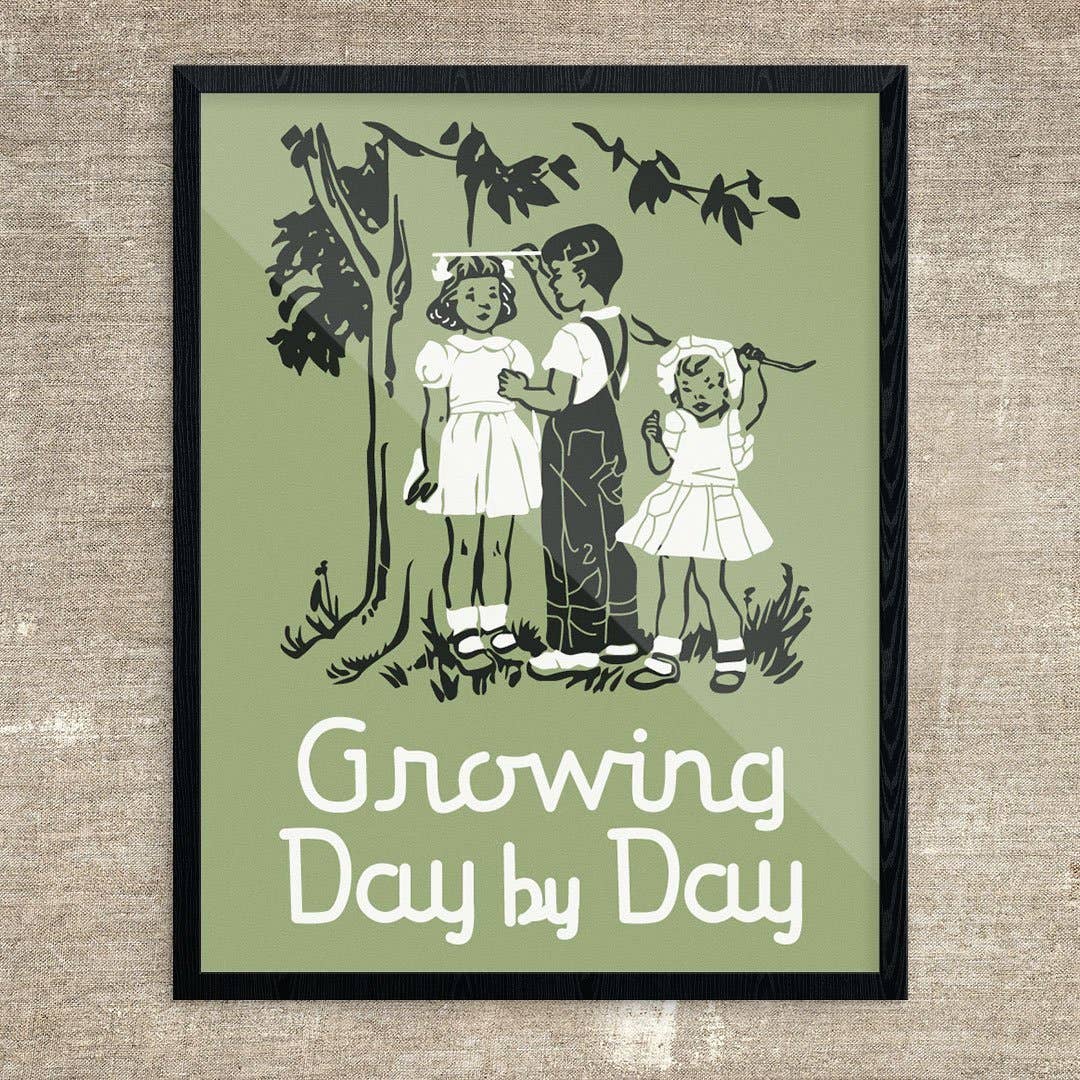 Fridgedoor - Wholesale Everyday Greeting Card - 5'' x 7'' Growing Up Day By Day Vintage Children Greeting Card0