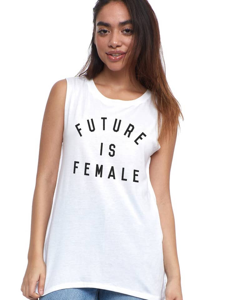 Future Femme Bianco Muscolo Tee per la vendita all'ingrosso da parte di Social Sunday