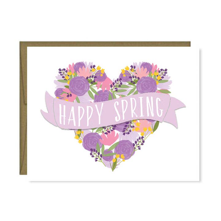 Blumenherz, Frühlingskarte, Notizkarte, geblümt, Ostern für den Großhandel von Pen & Paint