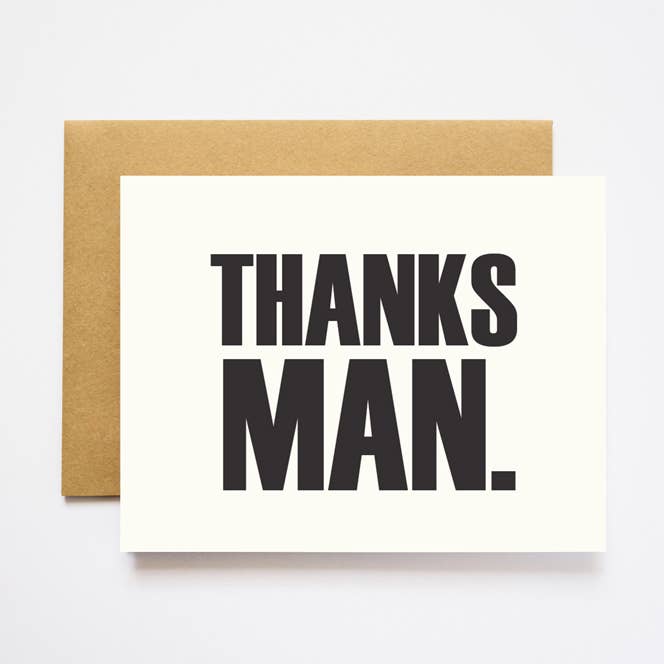 ILOOTPAPERIE – postal de agradecimento por atacado – Obrigado, cara, obrigado, cartão0