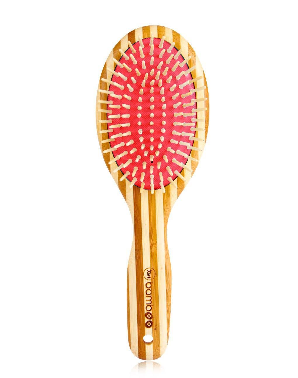 Tiri Pro – wholesale Hair brush/comb – Sustainable Bamboo Brush with Natural Bristles - Orange1