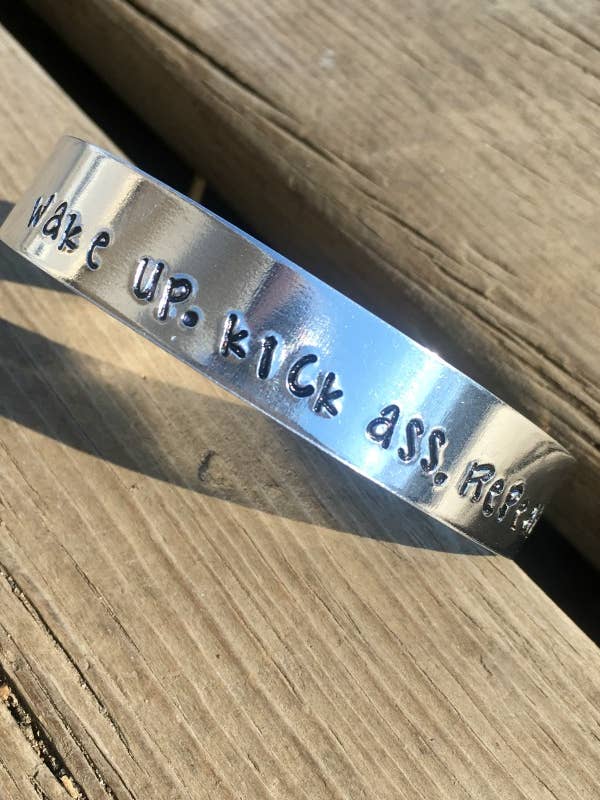 Wake up. Kick Ass. Cuff for wholesale by Me and My Sweet Pea