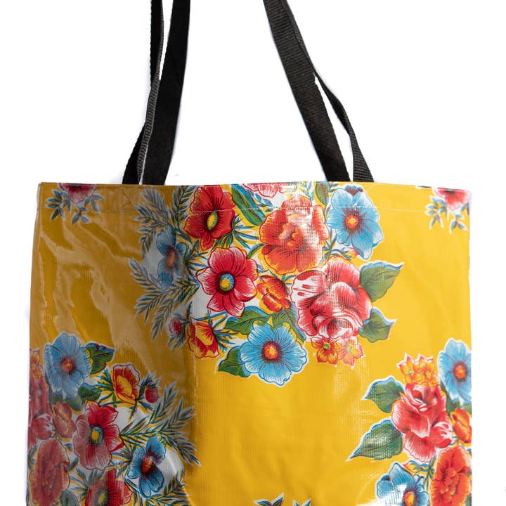 Yellow Lady Bird Large Tote for wholesale by Oilcloth International
