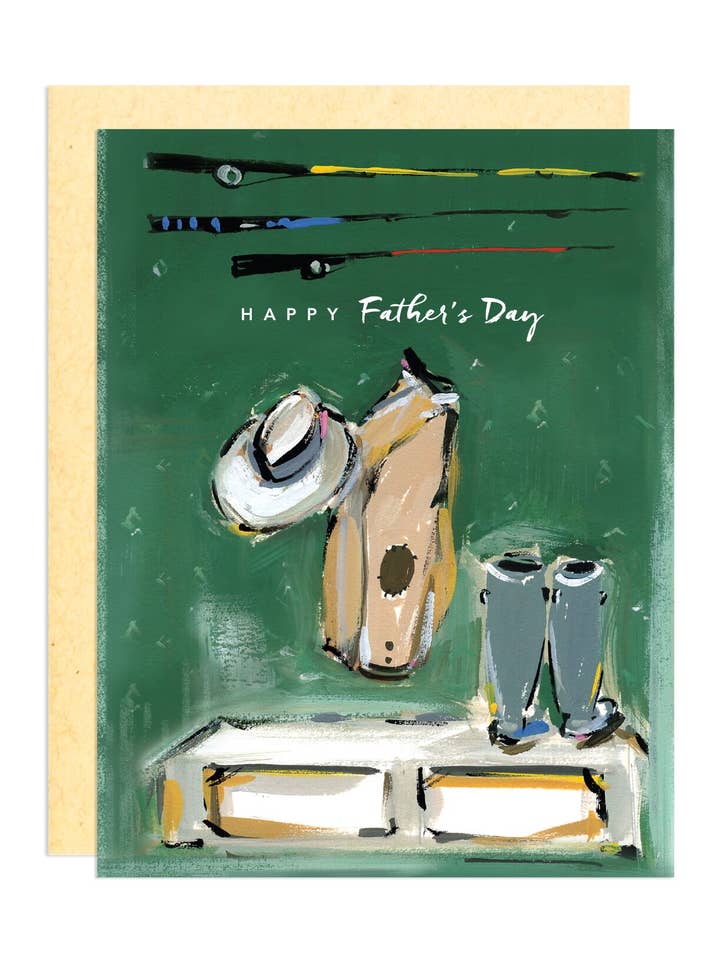 Happy Father’s Day Fishing Greeting Card for wholesale by Darling Lemon