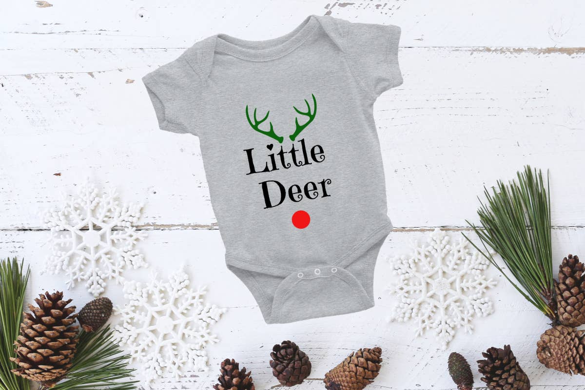 My Bella Vida Inc. - Wholesale Bodysuit (Non-Footed) - Baby - Little Deer Onesie - Christmas Onesie4