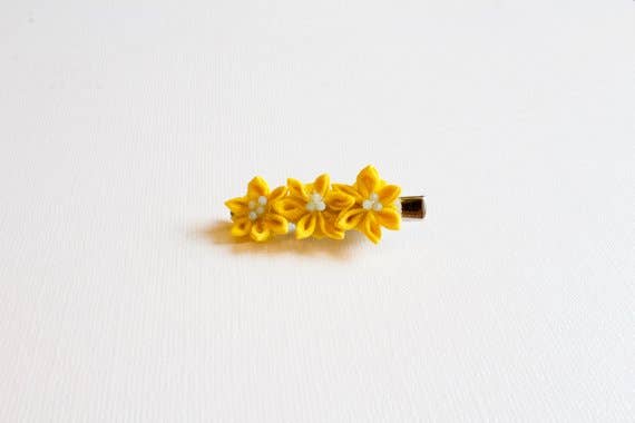 A Flower for Rose - Wholesale Hair Clip - Kids - Yellow Hair Clip3