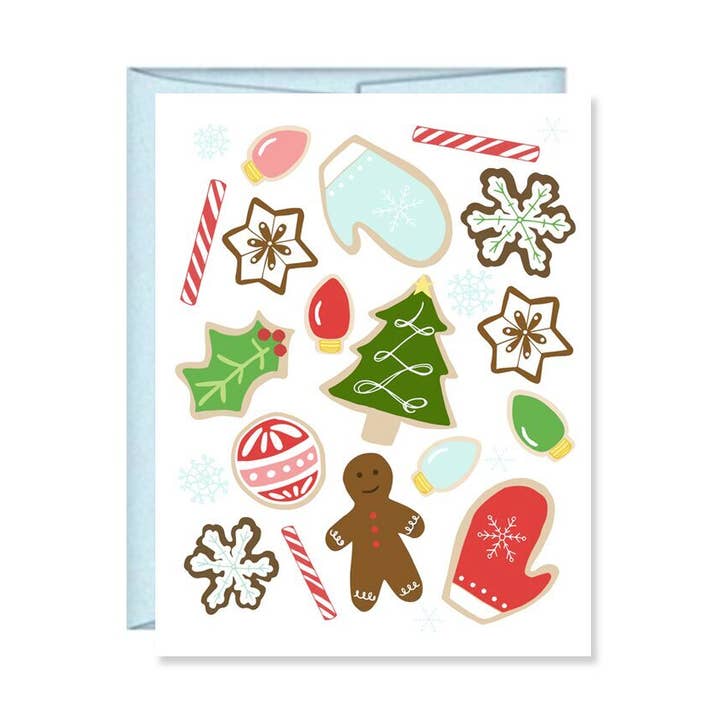 Christmas Cookies Holiday Card for wholesale by Pen & Paint