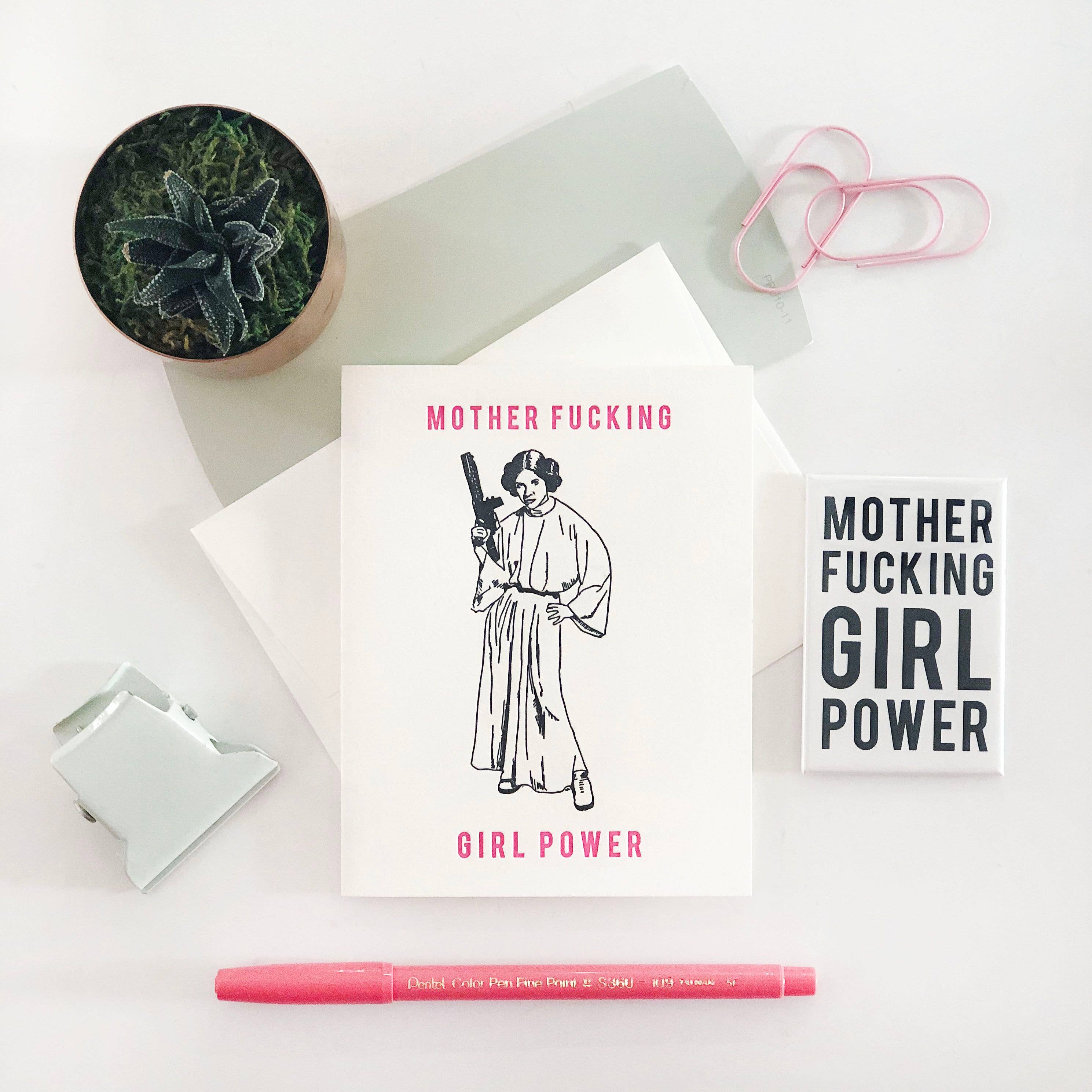 Steel Petal Press - Wholesale Magnet - MF Girl Power Typographic Fridge Magnet3