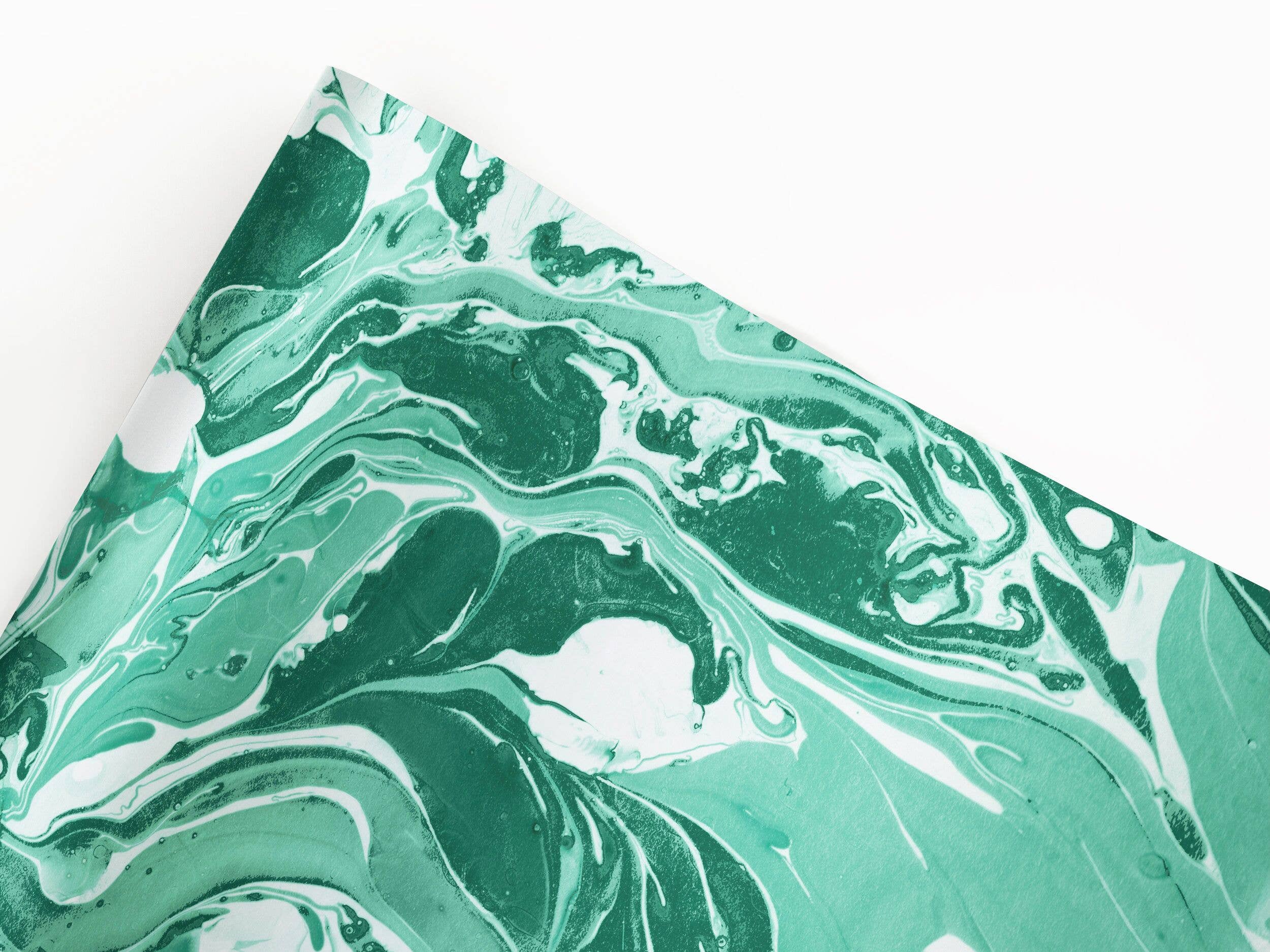 The Paper Curator - Wholesale Flat Wrap - Green Marble Wrap1