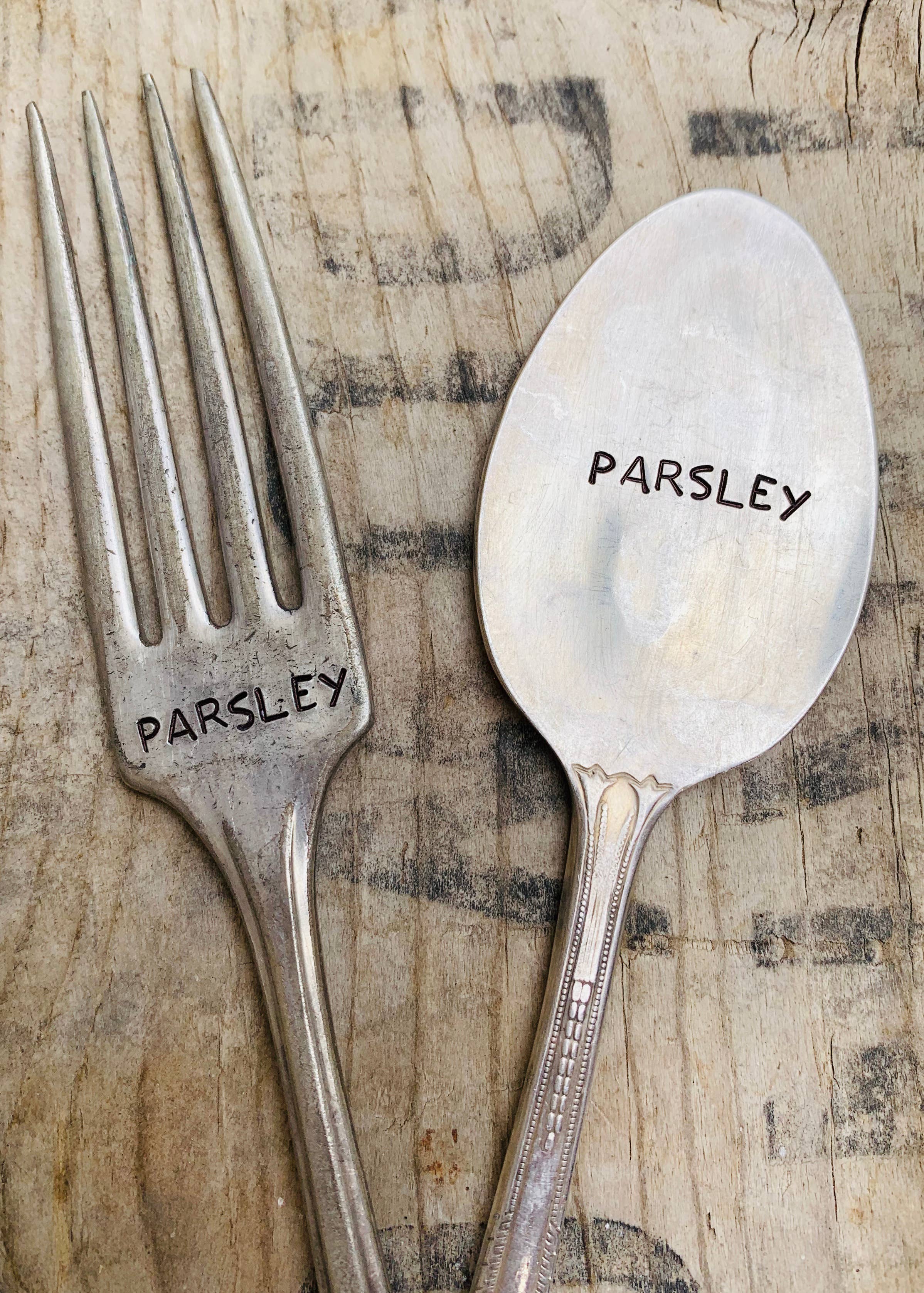 Pumpernickel and Wry - Wholesale Garden/Lawn Stake - Herb Garden Marker Plant Stakes - vintage, hand-stamped5