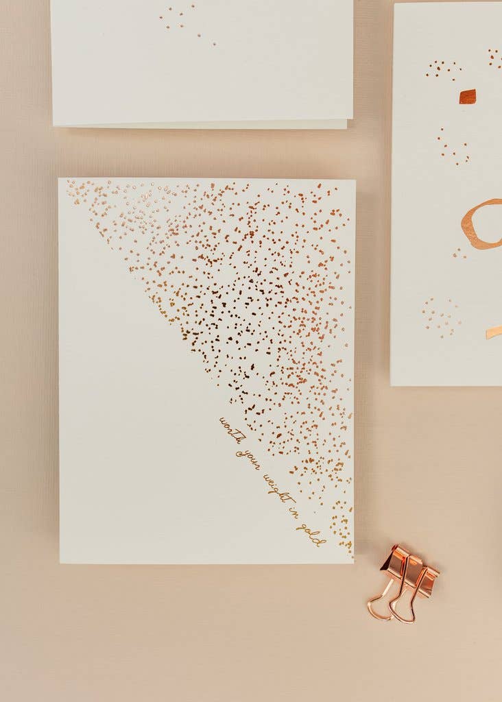 Underwood Letterpress - Wholesale Friendship Card - Worth Your Weight1