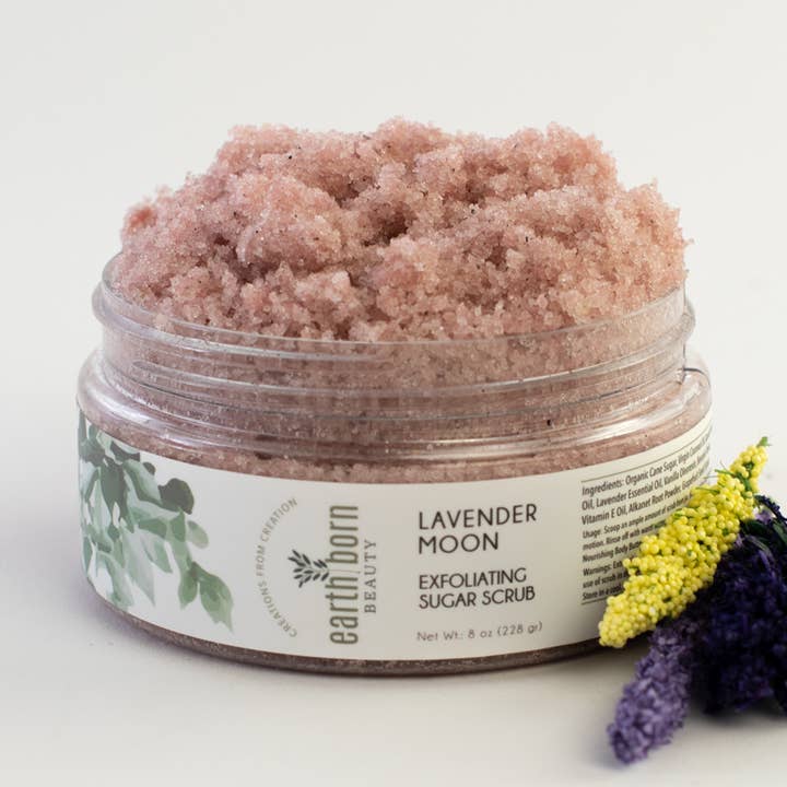 Lavender Moon Exfoliating Sugar Scrub for wholesale by Earth Born Beauty