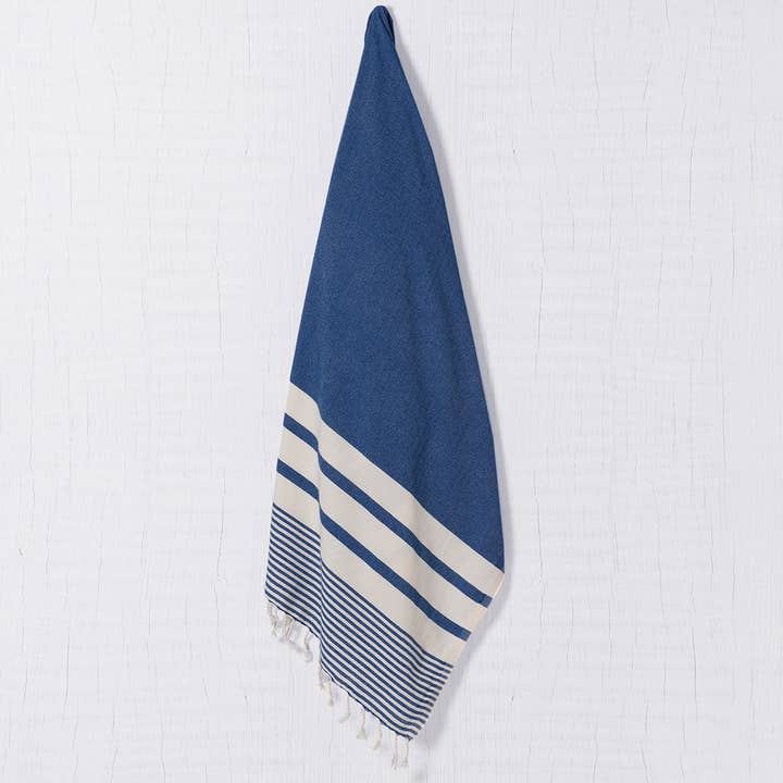 Turkish Towel Peshtemal KREMBCOT - Royal Blue for wholesale by Buldano