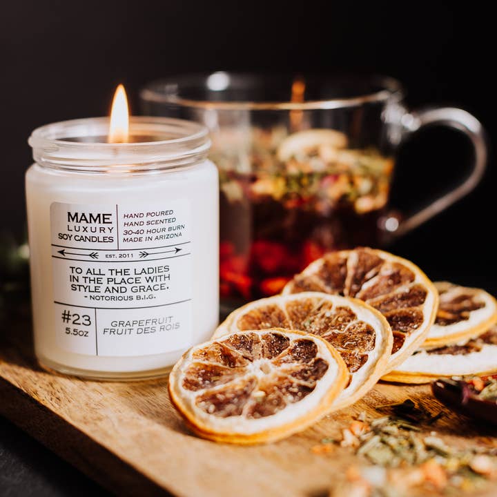 MAME Soy Candles - Wholesale Jar/Filled Candle - #23 - Grapefruit, Fruit Des Rois Candle0