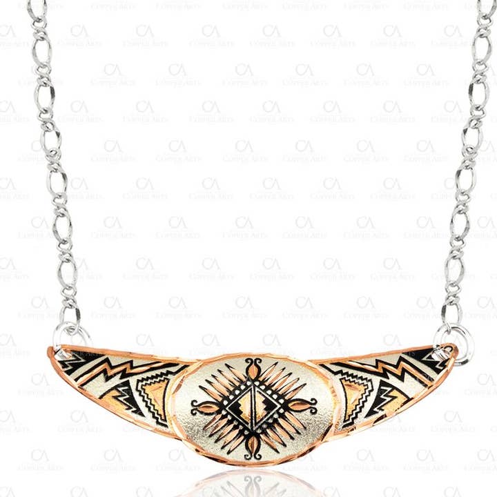 Choker classique en cuivre JC 16 SUNBURST pour la vente par COPPER ARTS INC.