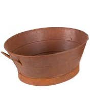 Home Kreation by KK dba Kraft Klub - Wholesale Decorative Tabletop Object - Large Rusty Wash Tub