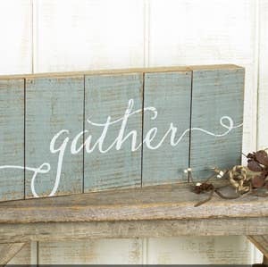 Long Gather Pallet Sign for wholesale by Honey and Me
