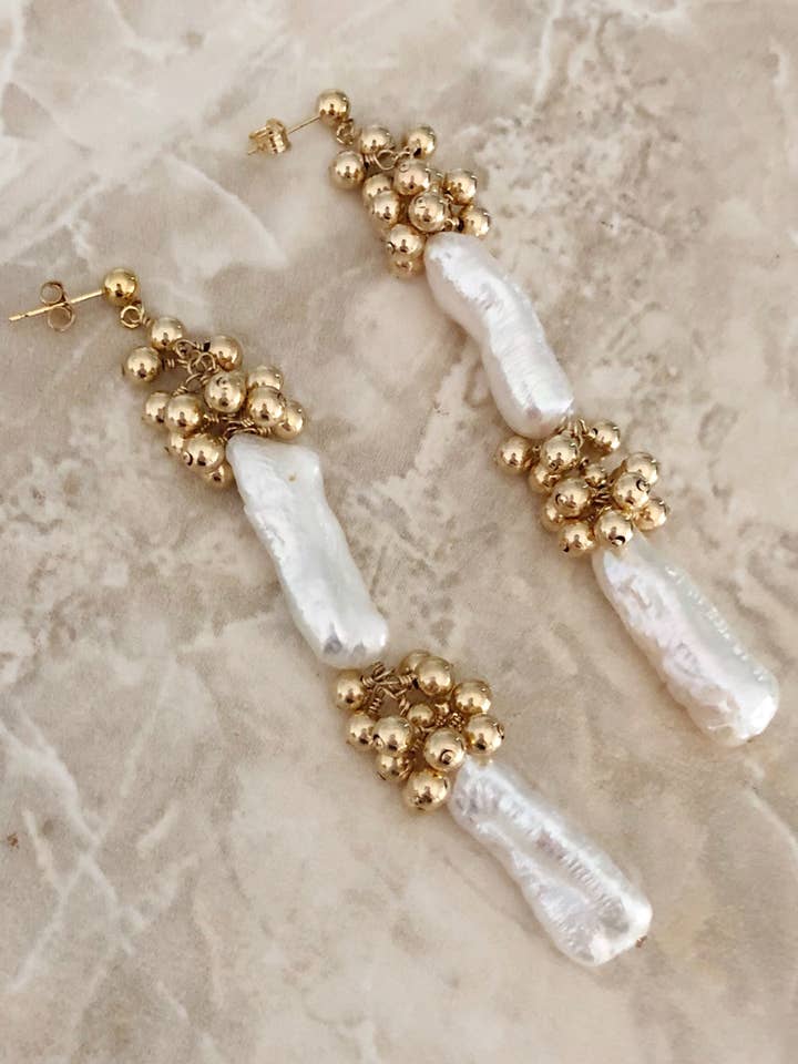 Linear Eyelet Earrings for wholesale by Christine Elizabeth Jewelry