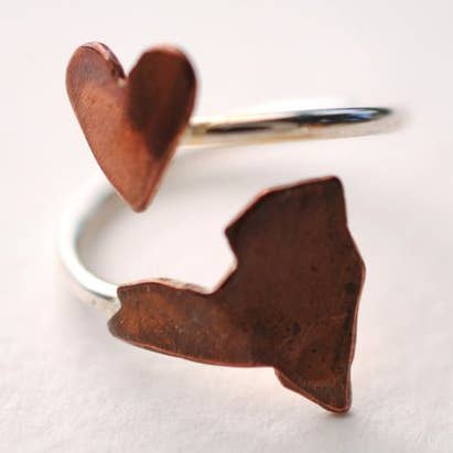 New York Heart Place Bague pour la vente par LettersToSarah Metalsmithing