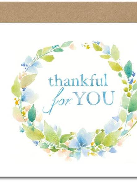 Taknemmelig for dig lykønskningskort for engroshandel hos June Watercolor