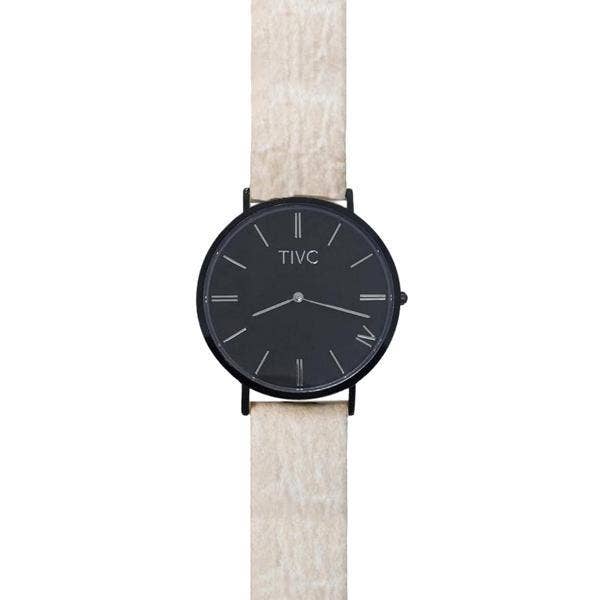 Time IV Change - Wholesale Horlogeband/riempje - Dames - Zwarte pinatex-band0