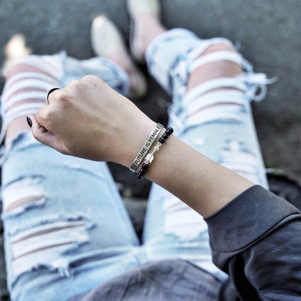 Bird + Stone - Wholesale Charm/Dangle Bracelet - Onyx Arrow Bracelet1