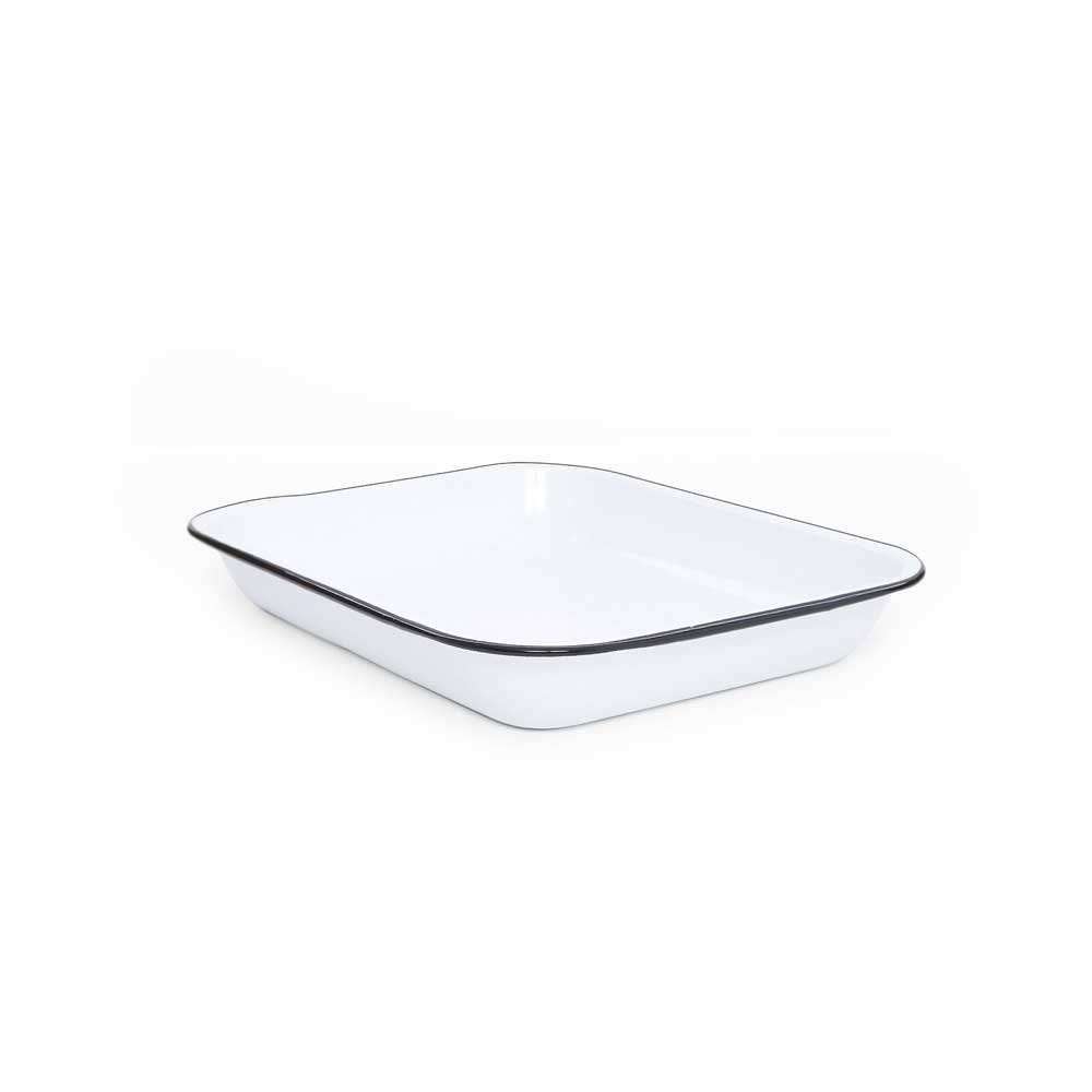 Crow Canyon Home - Wholesale Baking Dish - Vintage Enamelware Large Open Roaster0