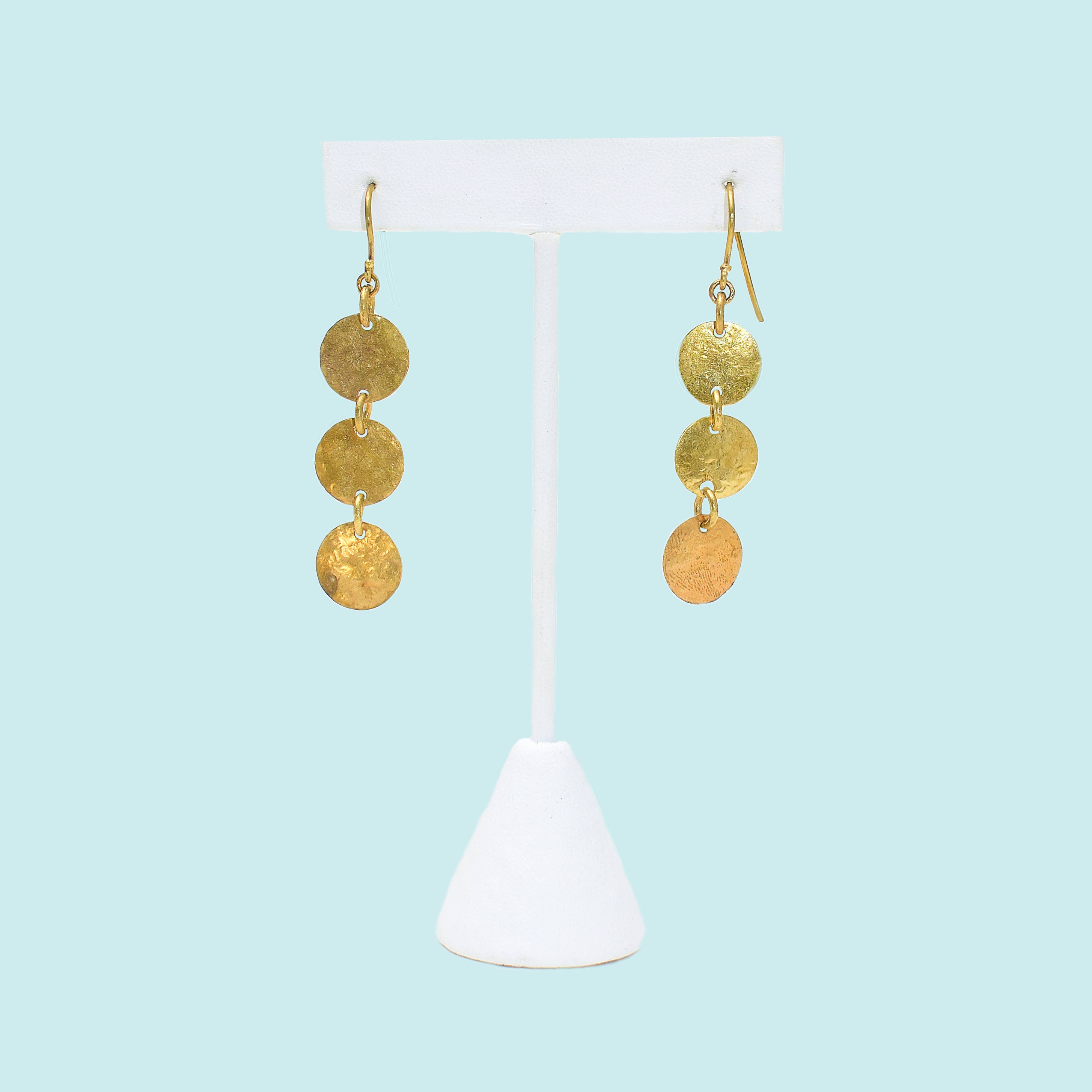 Swahili Coast - Wholesale Dangle Earrings - Triplet Earrings - Brass