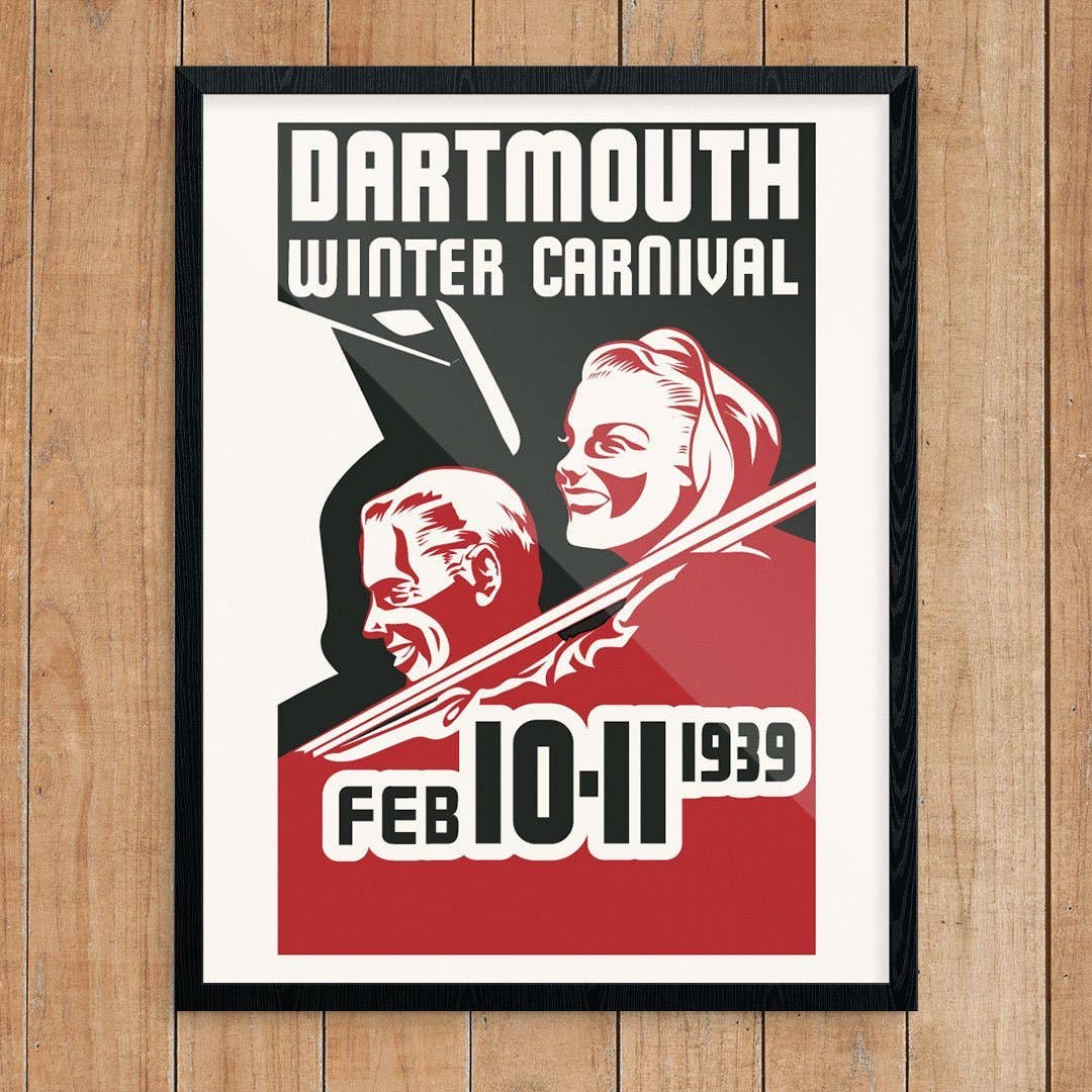 Fridgedoor - Wholesale Magnet - 2.5'' x 3.5'' Dartmouth Winter Carnival 1939 Ski Couple Magnet0